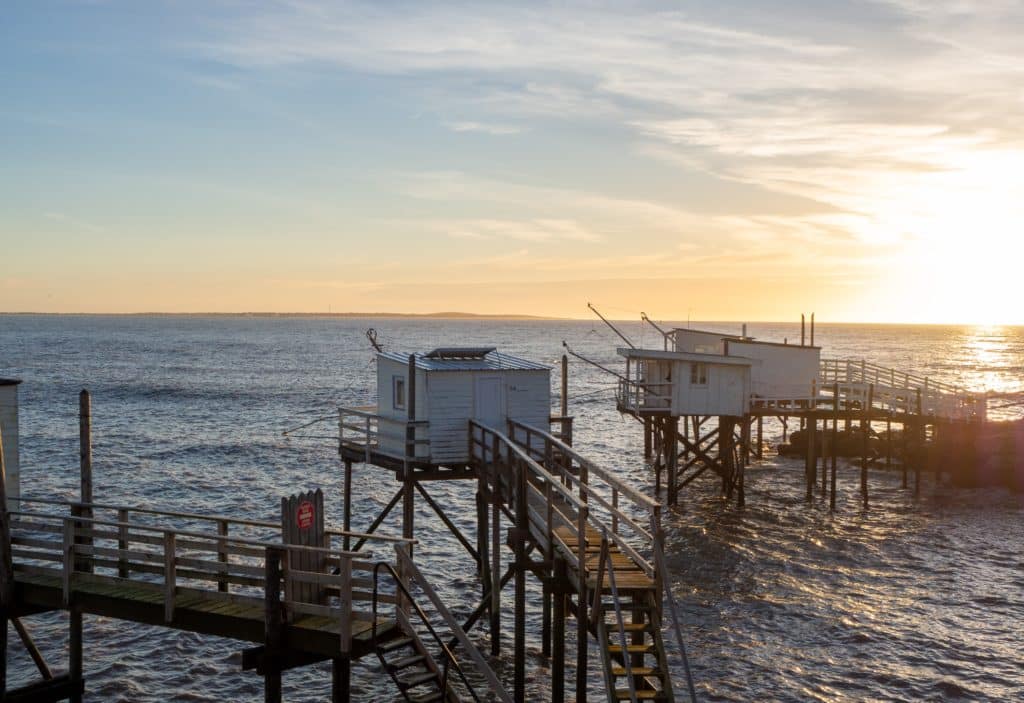 Activité pêche sur la côte Atlantique près de Royan